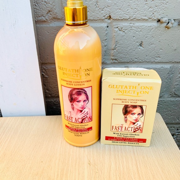 2 pcs Glutathione injection Supreme Concentree Body Lotion 500ml +soap fast 